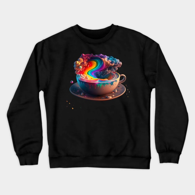 Rainbow Coffee 2 Crewneck Sweatshirt by TeesandThingsbyMystrogal